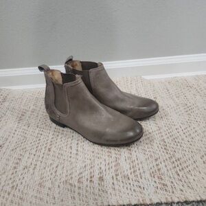 Frye Taupe Leather Chelsea Boots